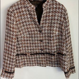 Brown tweet suit jacket size EU46/US14